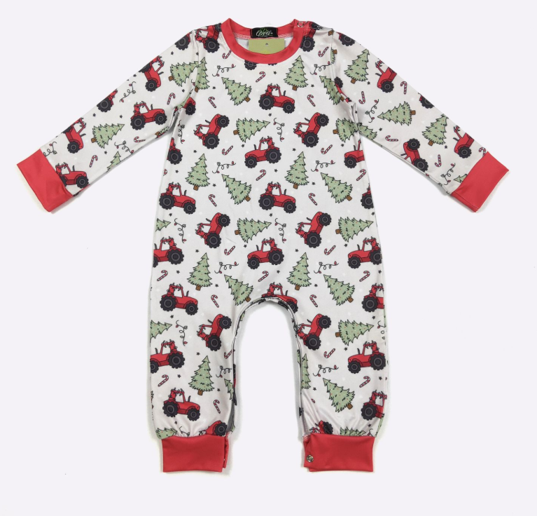 Tree Tractor Boy Romper