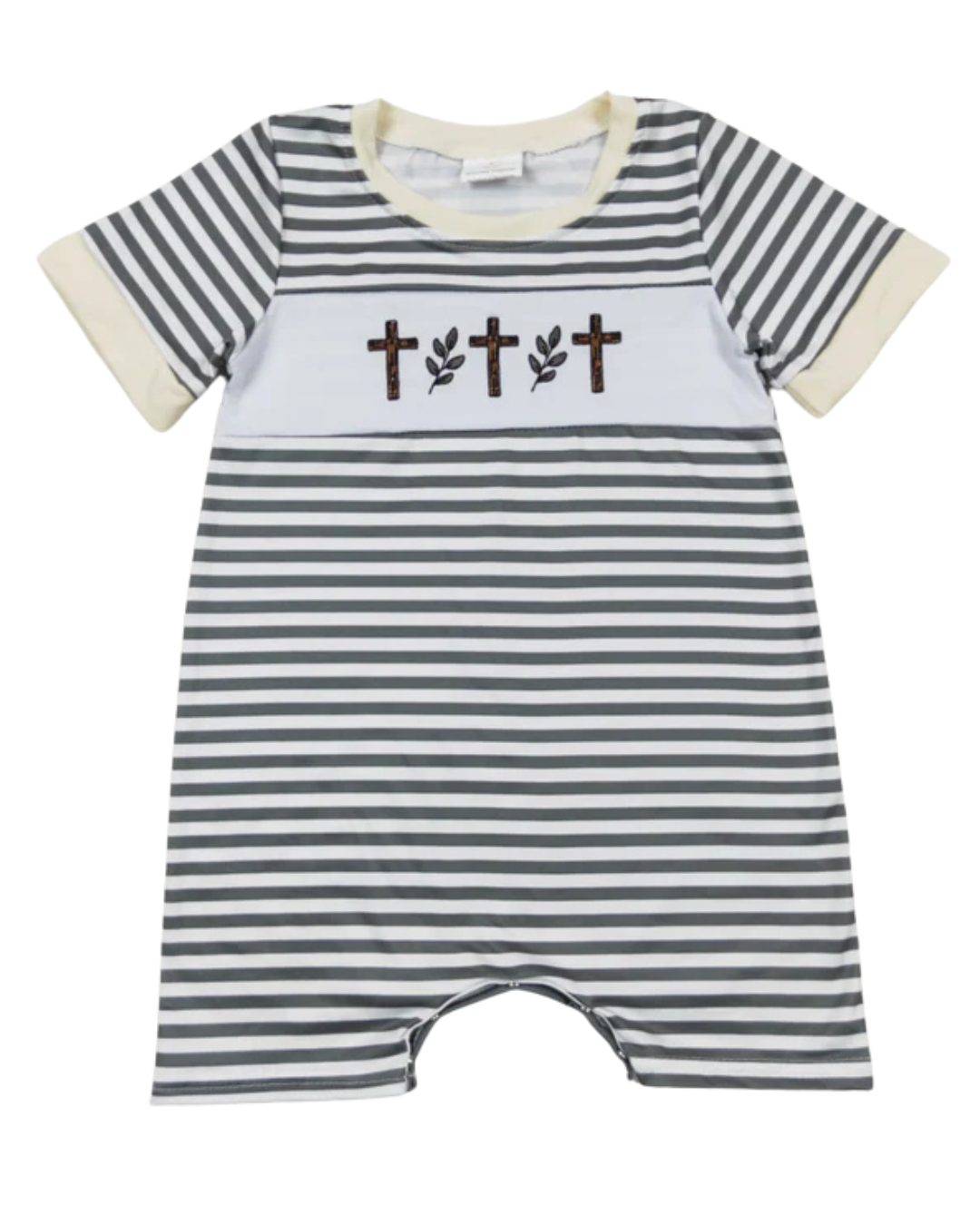 Three Wooden Crosses Boy Romper