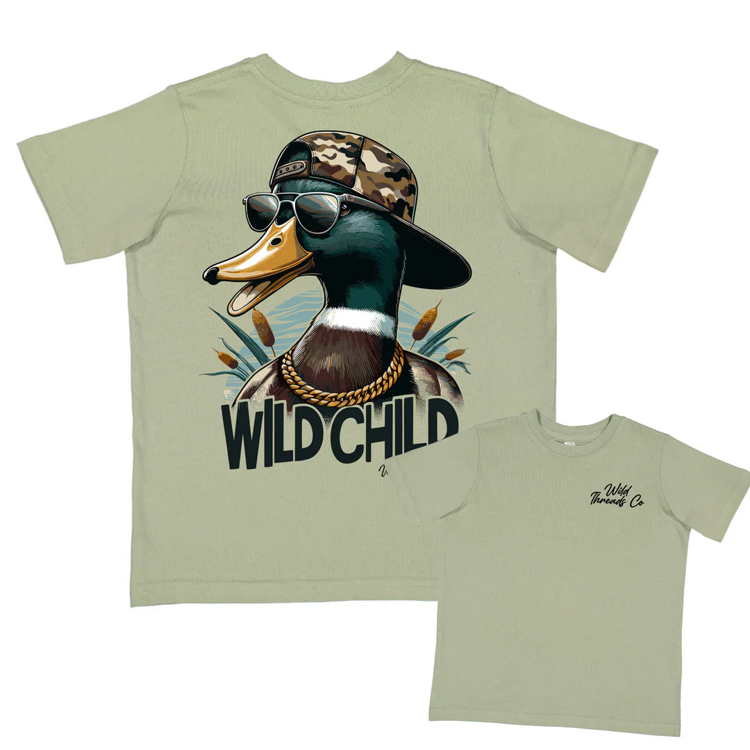 Wild Child Duck Tee (Sage)
