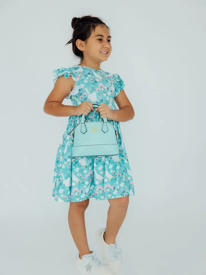 Silly Goose Flutter Sleeve Twirl Dress | Mila & Rose