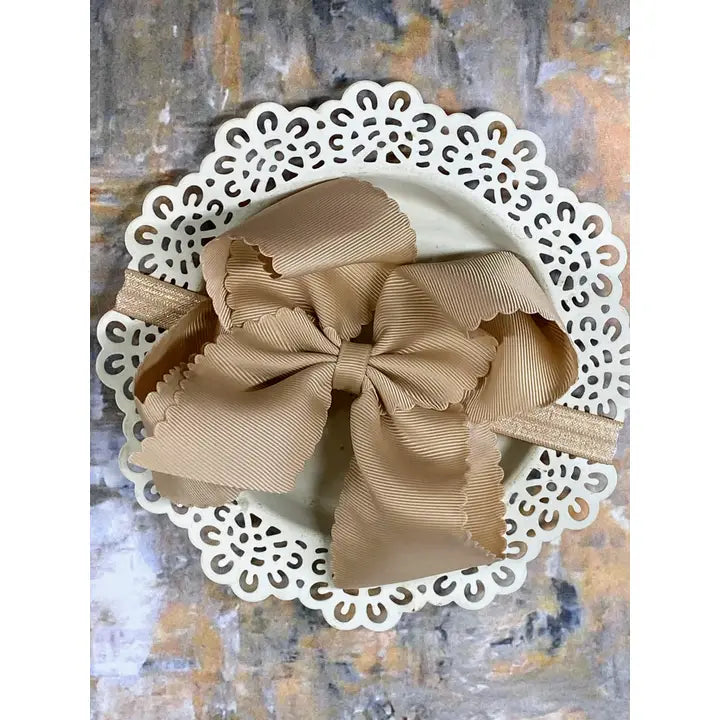 5.5" Scallop Hairbow Headband