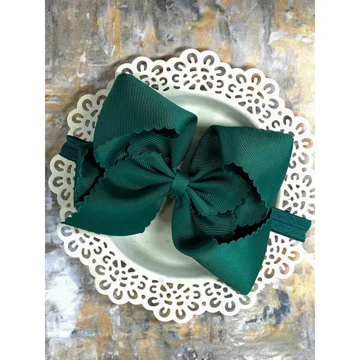 5.5" Scallop Hairbow Headband