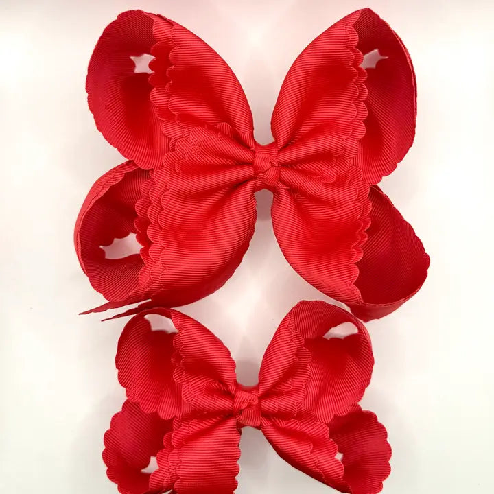Red Scallop Bow (Luminous Sky) 6"