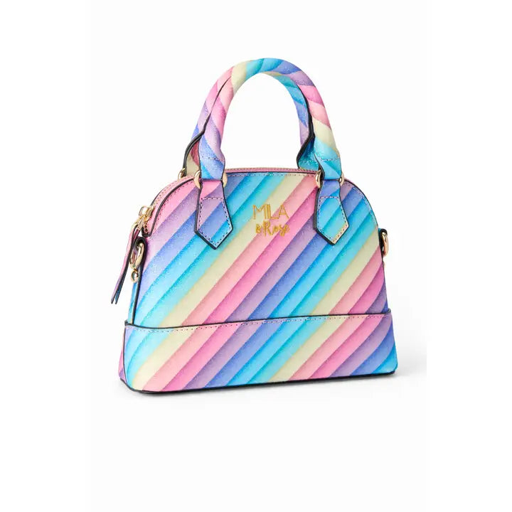 Rainbow Glitter Girl's Crossbody Purse