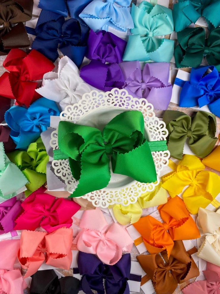 5.5" Scallop Hairbow Headband