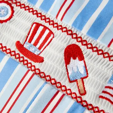 Patriotic Parade Smocked Jon Jon
