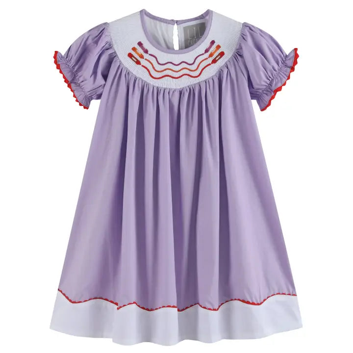 Crayons & Curls Smocked Dress