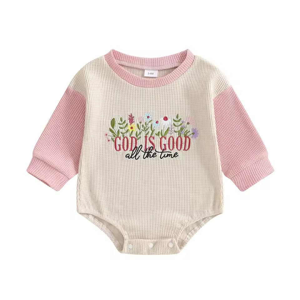 God is Good All the Time Waffle Romper