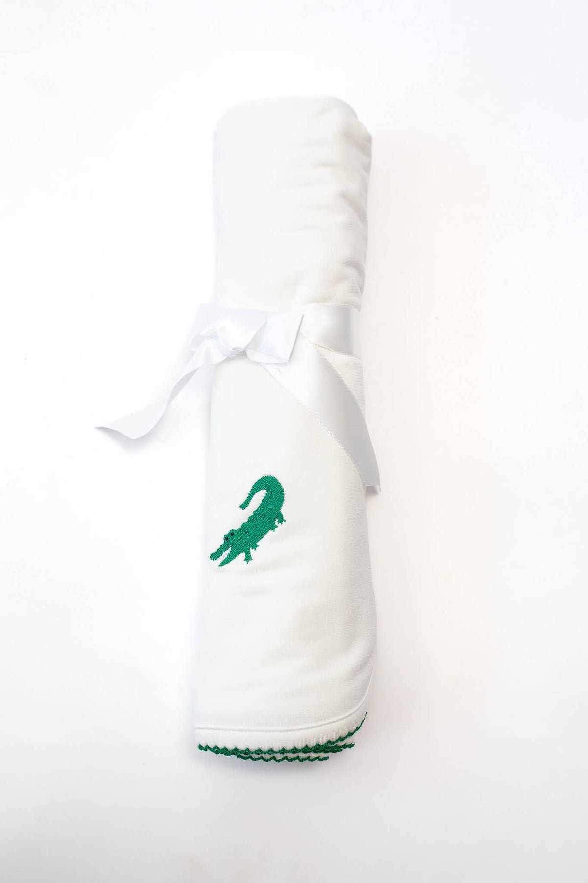 Alligator - Embroidered Blanket