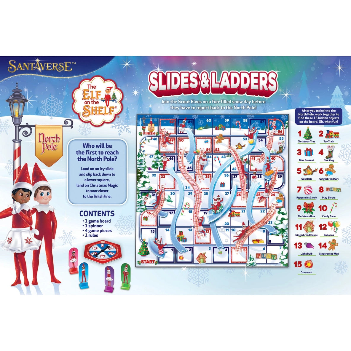 Elf On the Shelf - Slides and Ladders Board Game