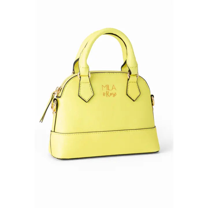 Neon Yellow Glitter Girl's Crossbody Purse