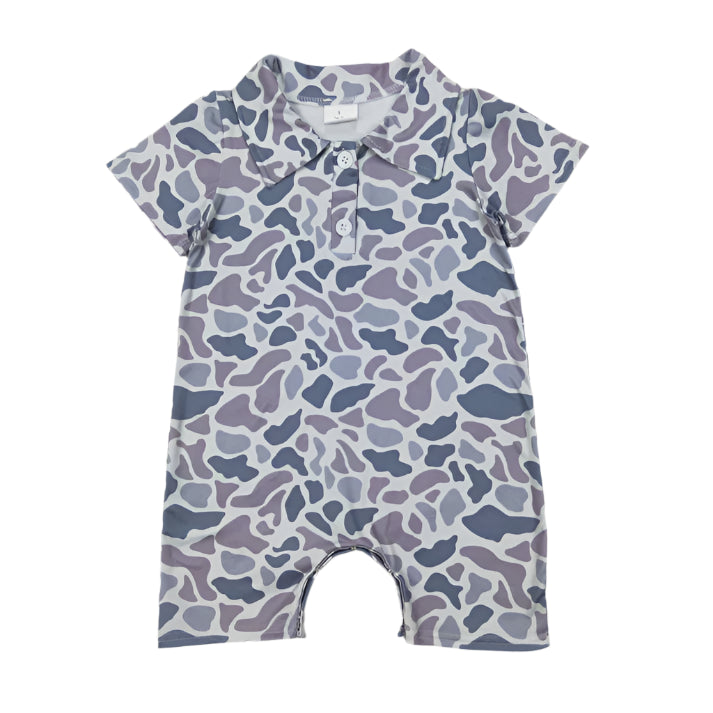 Gray Camo Romper
