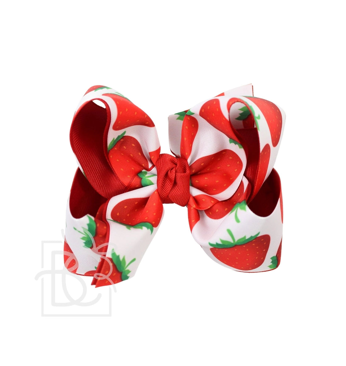 Layered Strawberry Bow On Clip (Beyond Creations)