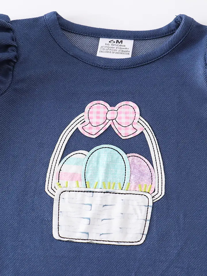 Easter Eggs Ruffle Baby Romper (Special Deal)
