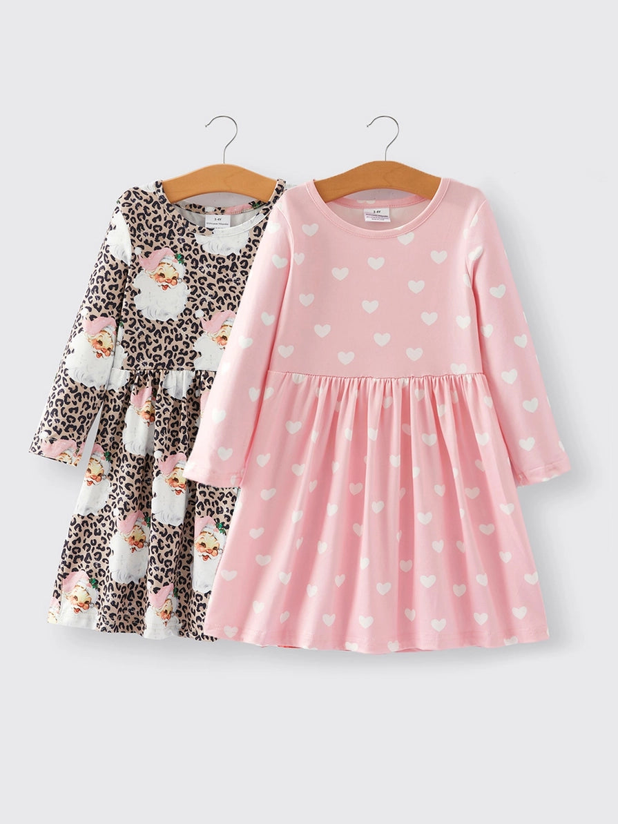 Vintage Santa Leopard Print Dress