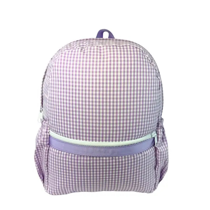 Lilac Gingham Small Backpack | Mint