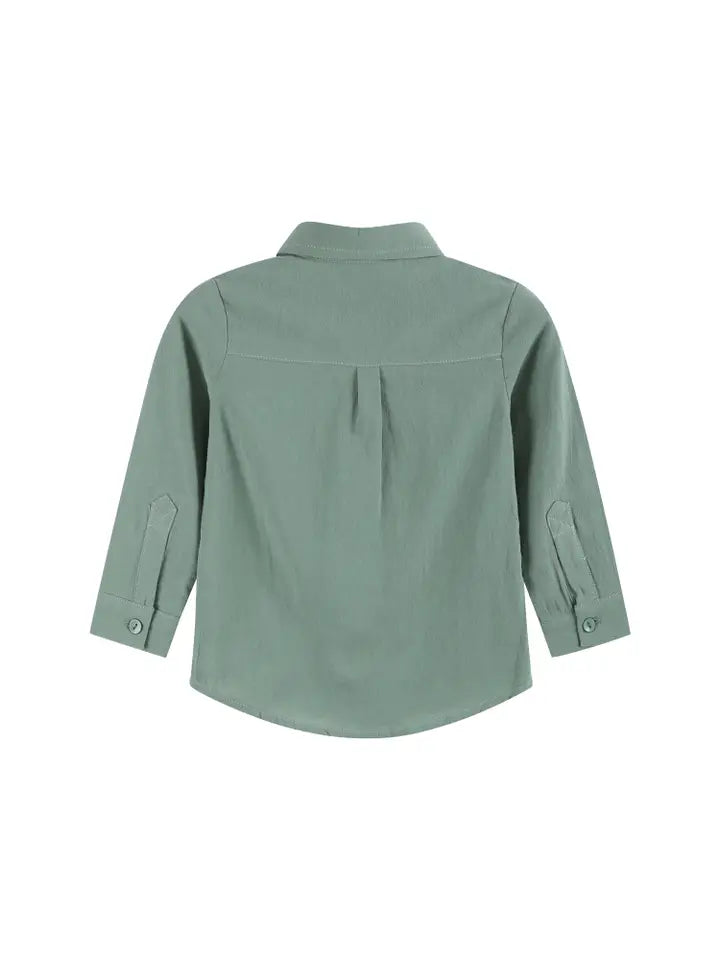 Sage Green Mallard Boys Dress Shirt