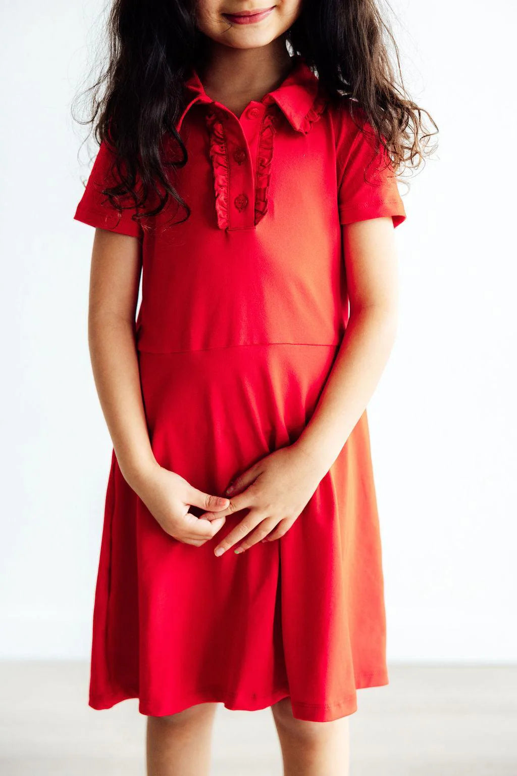 Red S/S Polo Dress (Mila & Rose)