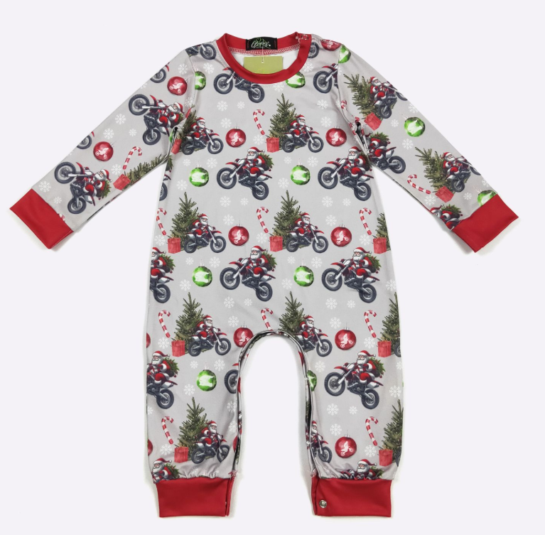 Motorcycle Santa Romper