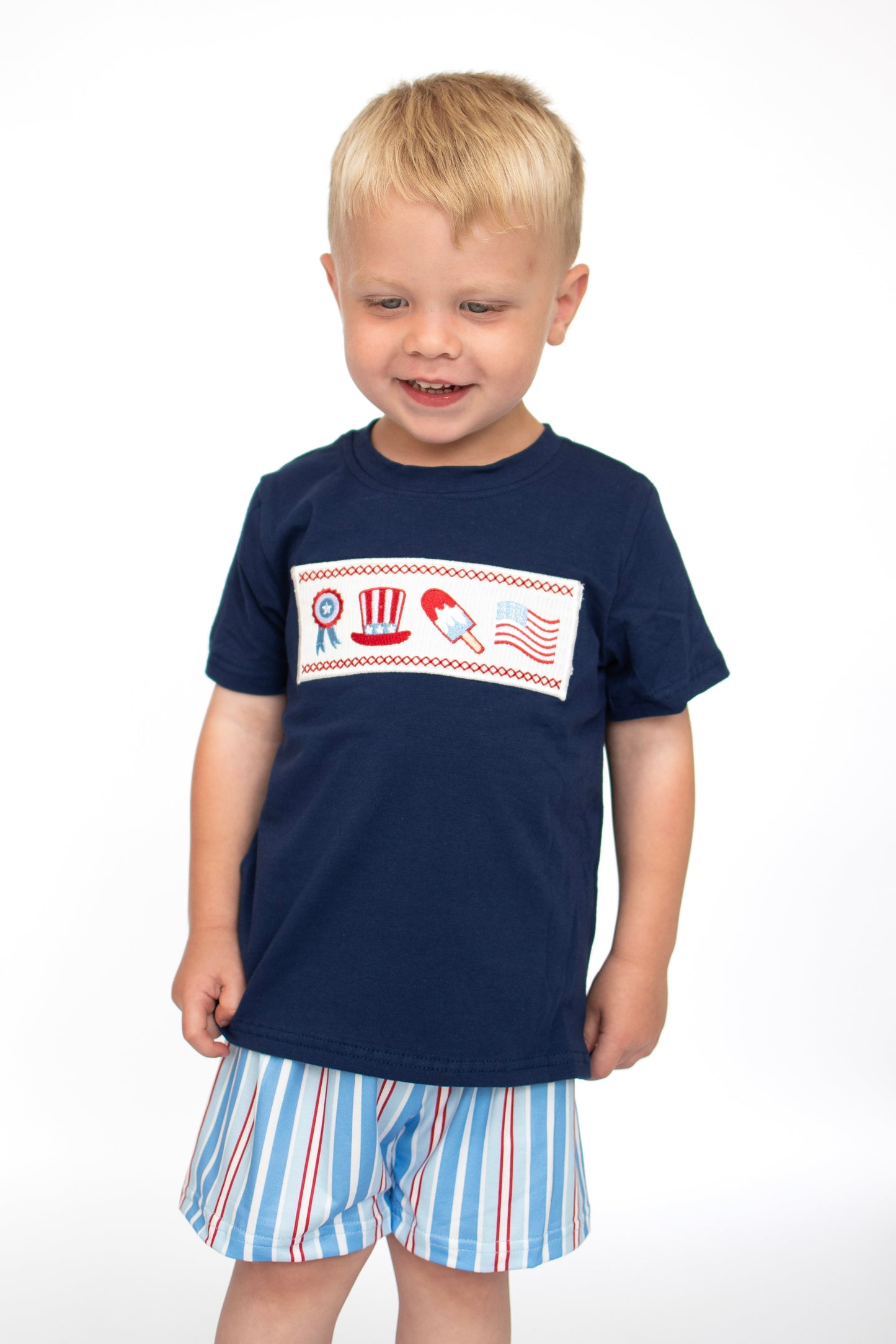 Stars & Stripes Smocked Short Set