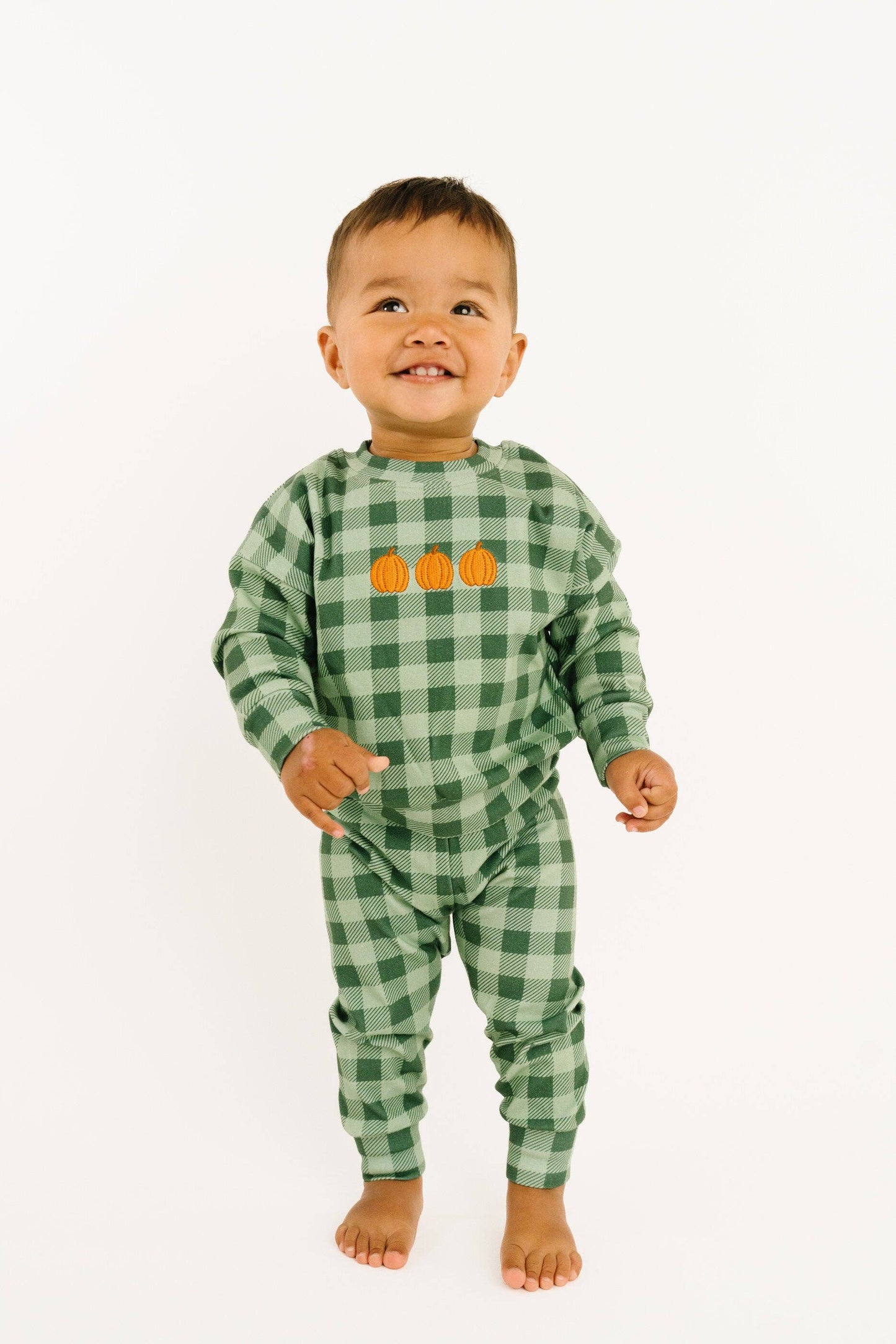 Pumpkin Season Embroidered Crewneck Set