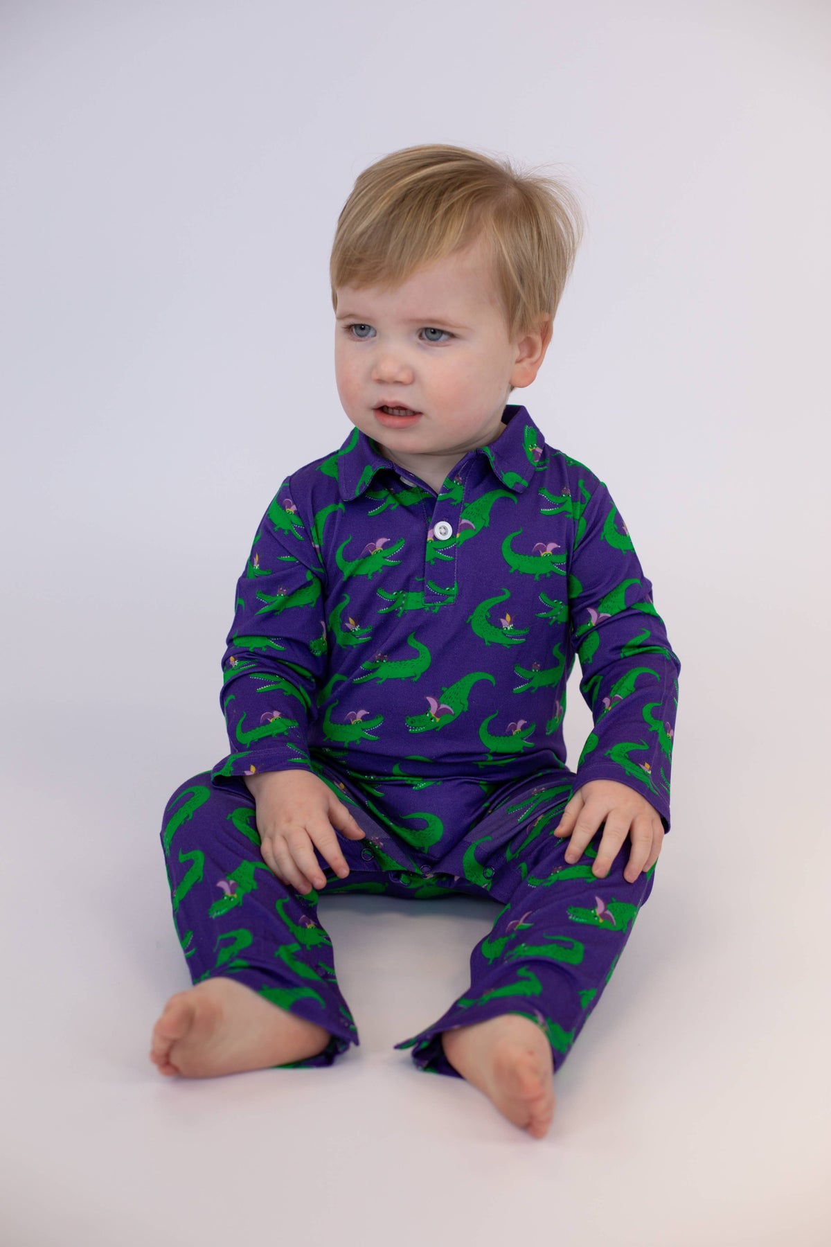 Gator Krewe (Mardi Gras) - LS Polo Romper