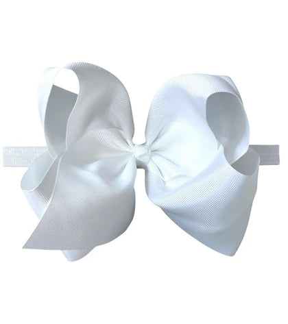 Basic White Headband Bow
