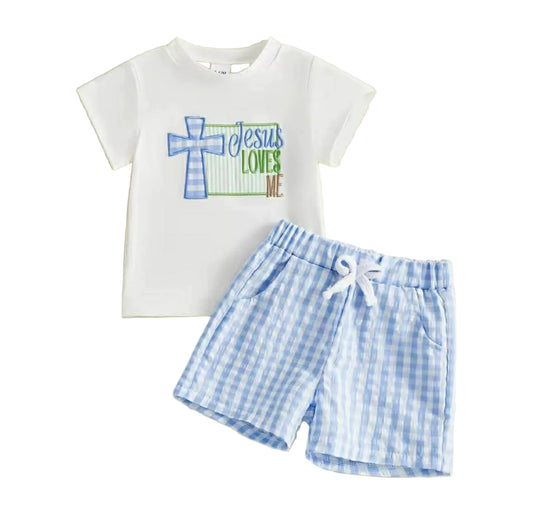 Jesus Loves Me Boy Set