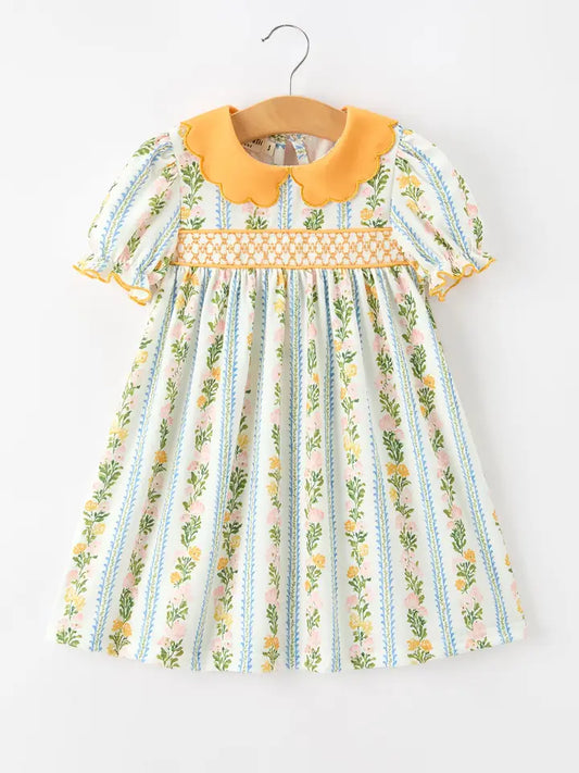 (PRESALE) Golden Garden Smocked Dress (ETA: Mid August)