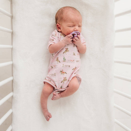 Little Wranglers Lap Bodysuit - Dusty Rose