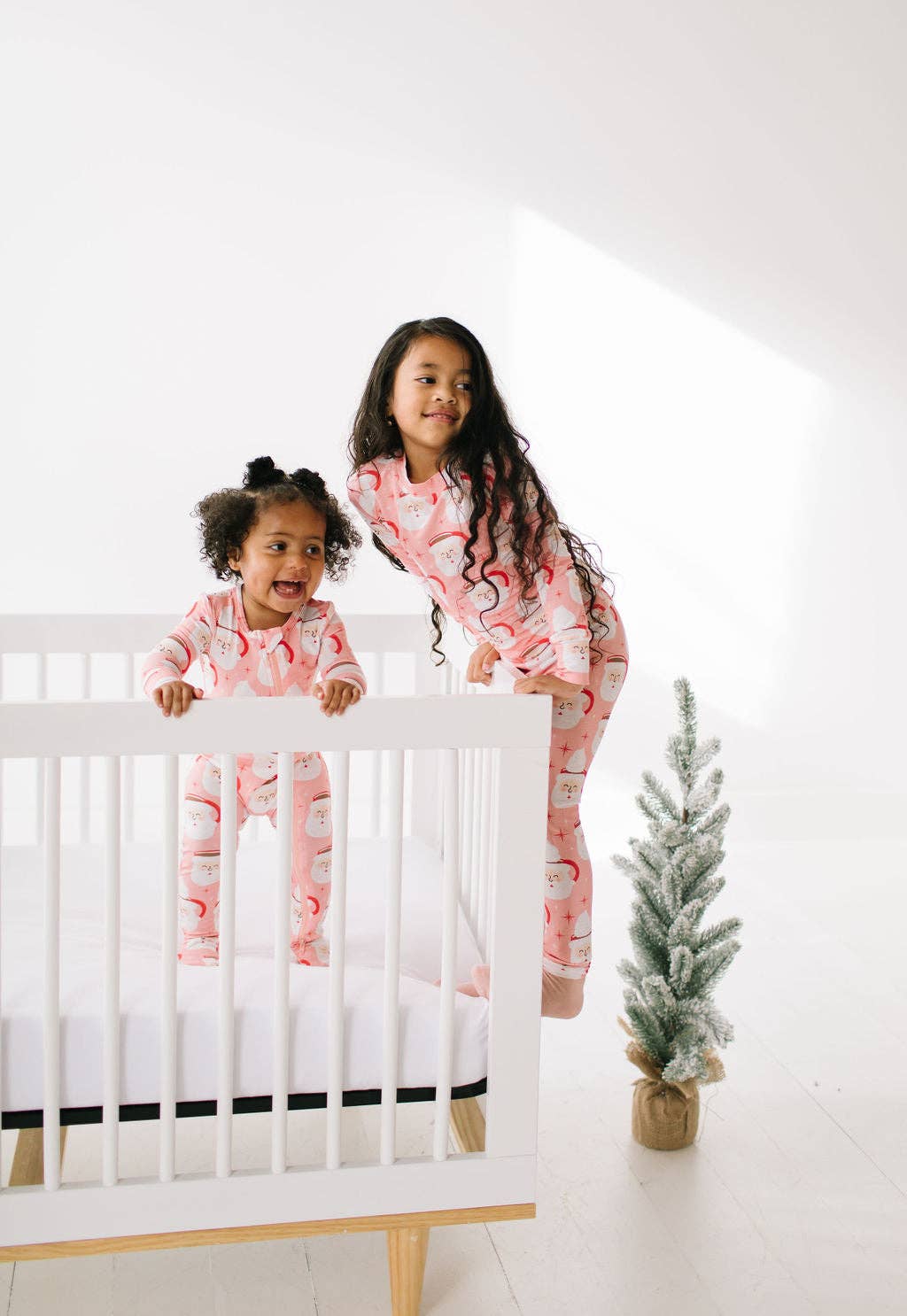 Zippy Bamboo Baby Pajama in Santa Cocoa | Ollie Jay