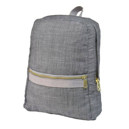 Grey Chambray Small Backpack | Mint