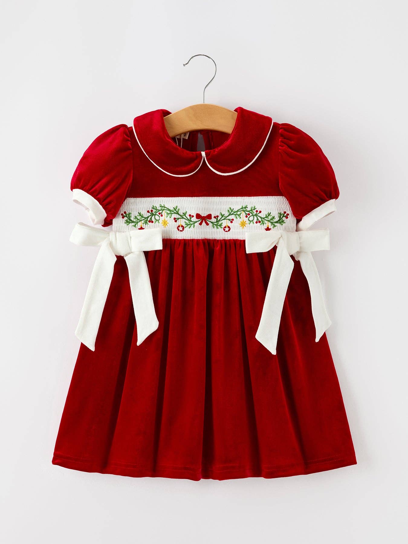 Christmas Bow Velvet Dress - ETA late September/Early October