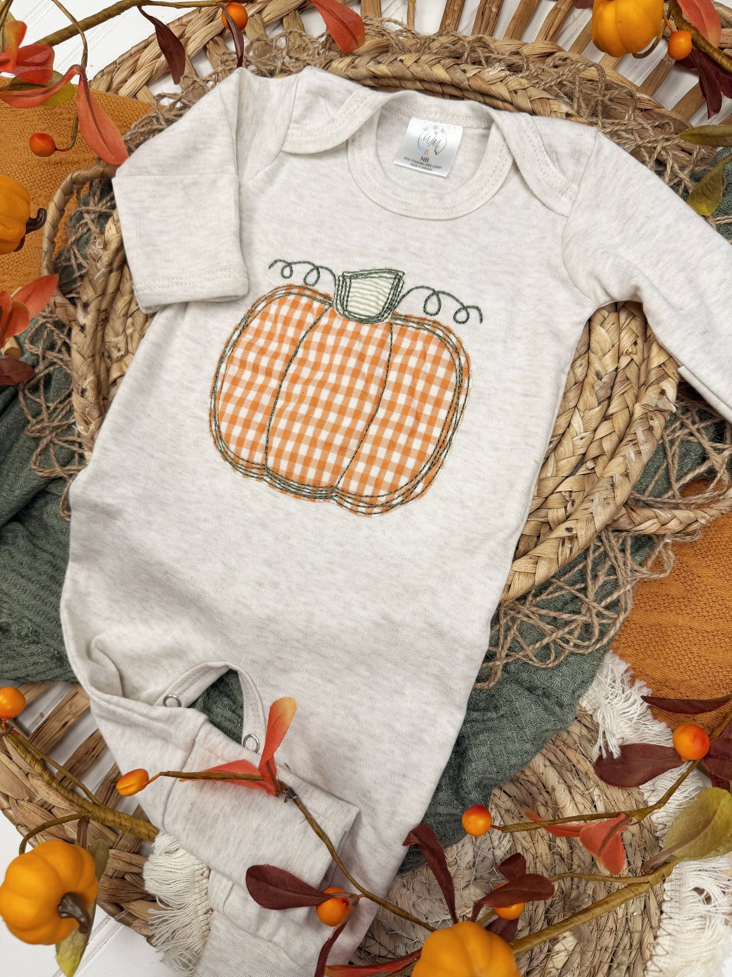 Pumpkin baby footie