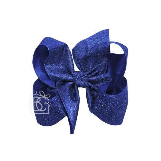 Royal Blue Metallic Sparkle Bow