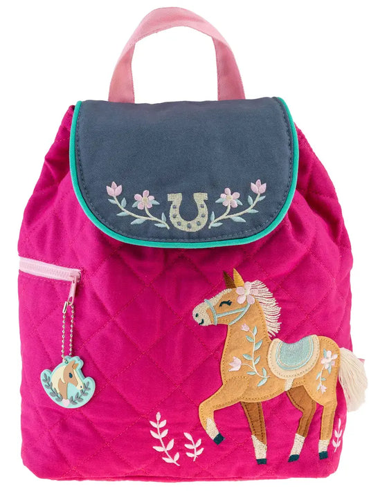Quilted Baby Backpack - Horse