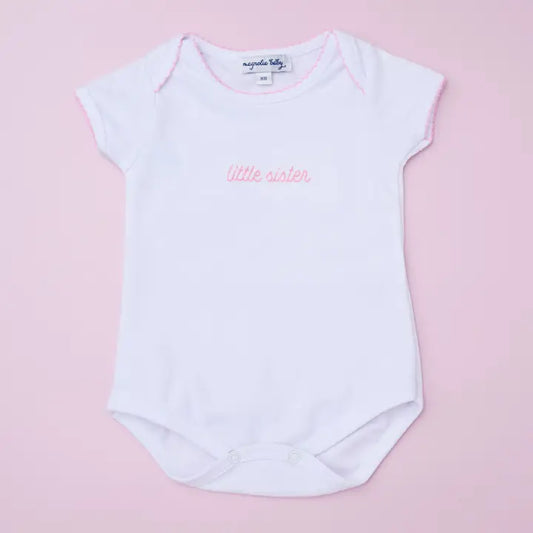 Little Sister Embroidered Short Sleeve Bodysuit