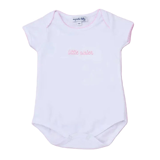 Little Sister Embroidered Short Sleeve Bodysuit