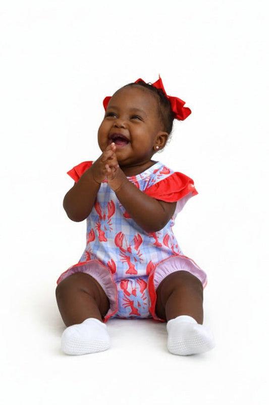 Preppy Crawfish Girl Romper