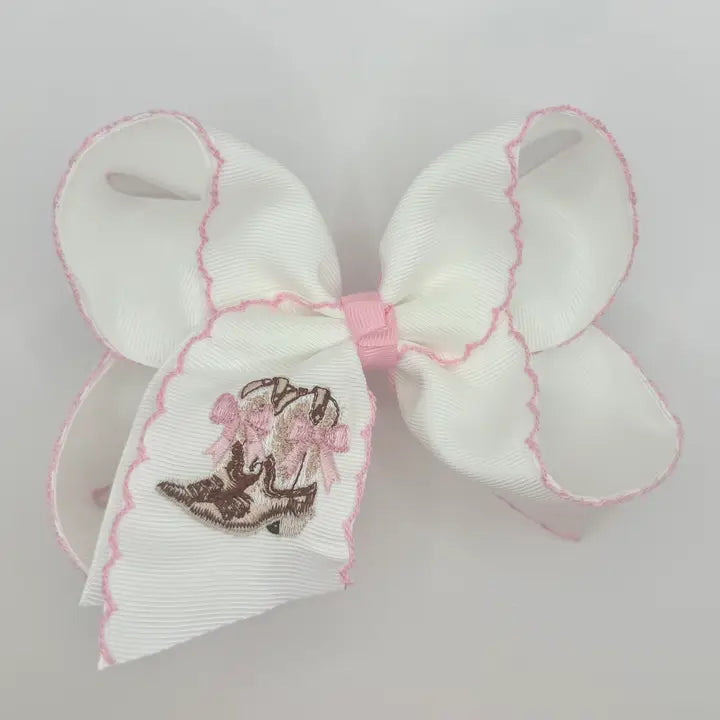 Cowgirl Boots Moonstitch Bow