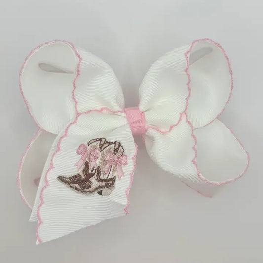 Cowgirl Boots Moonstitch Bow