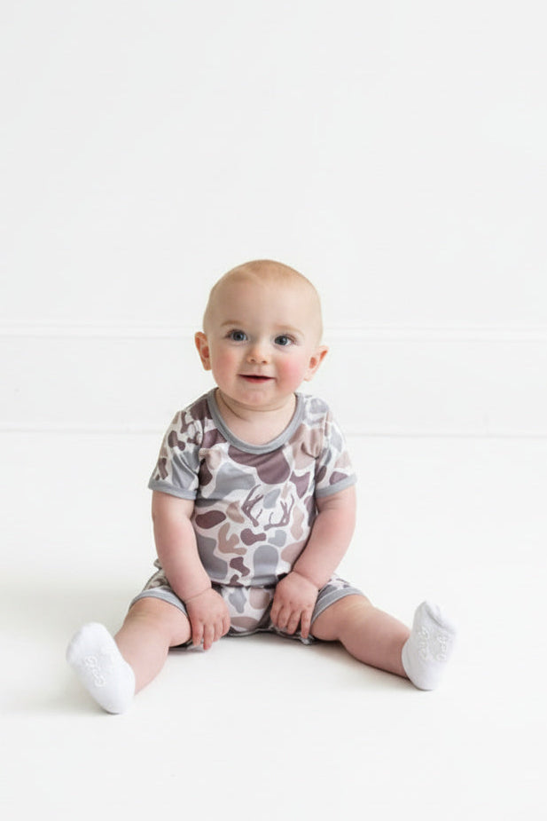 Antler Camo Boy Romper