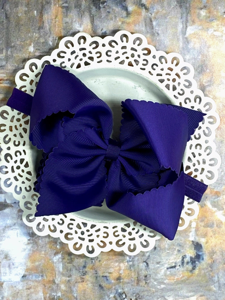 5.5" Scallop Hairbow Headband