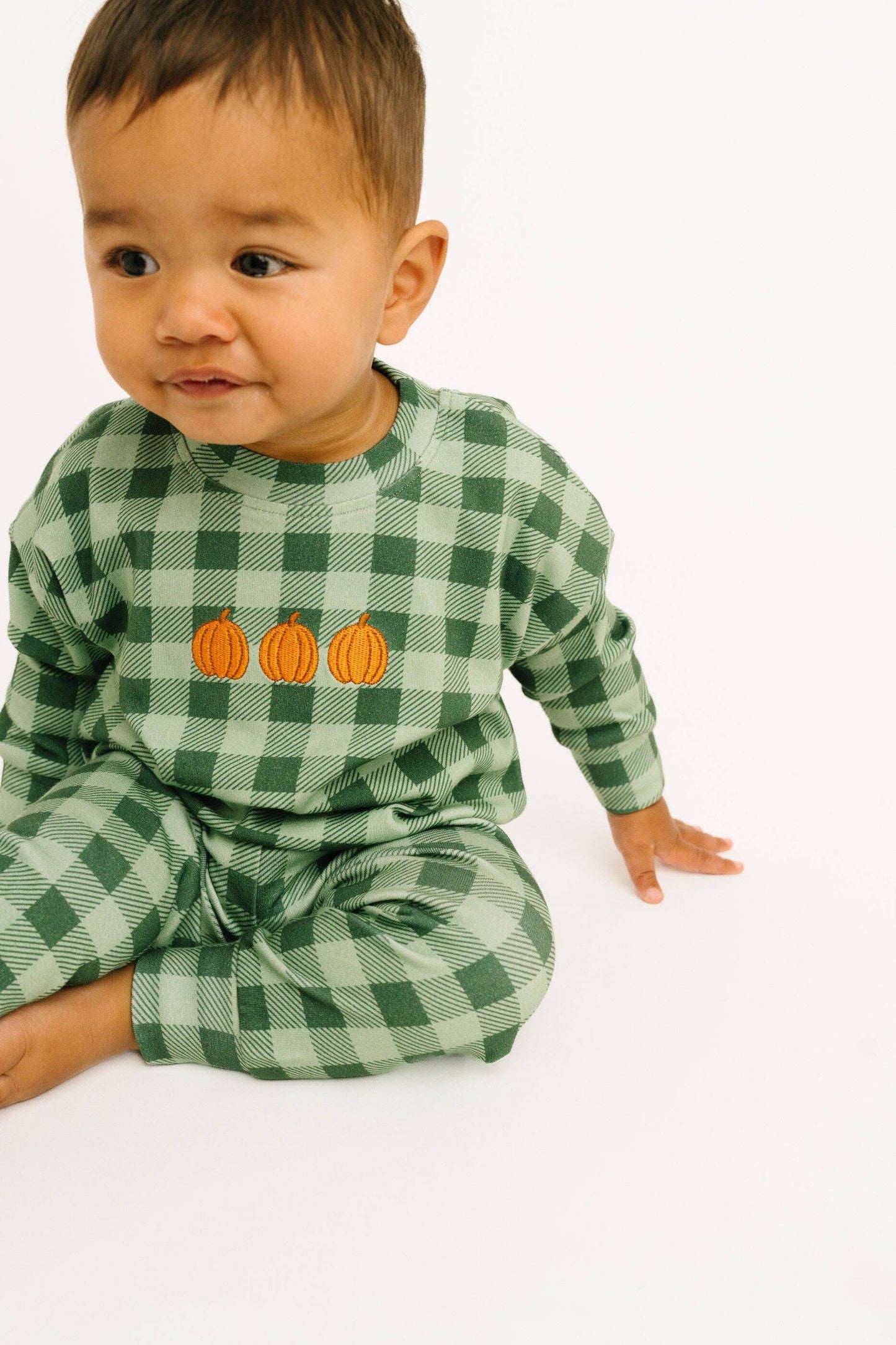 Pumpkin Season Embroidered Crewneck Set