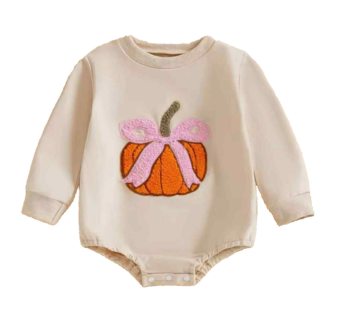 Pretty Pumpkin Bow Romper