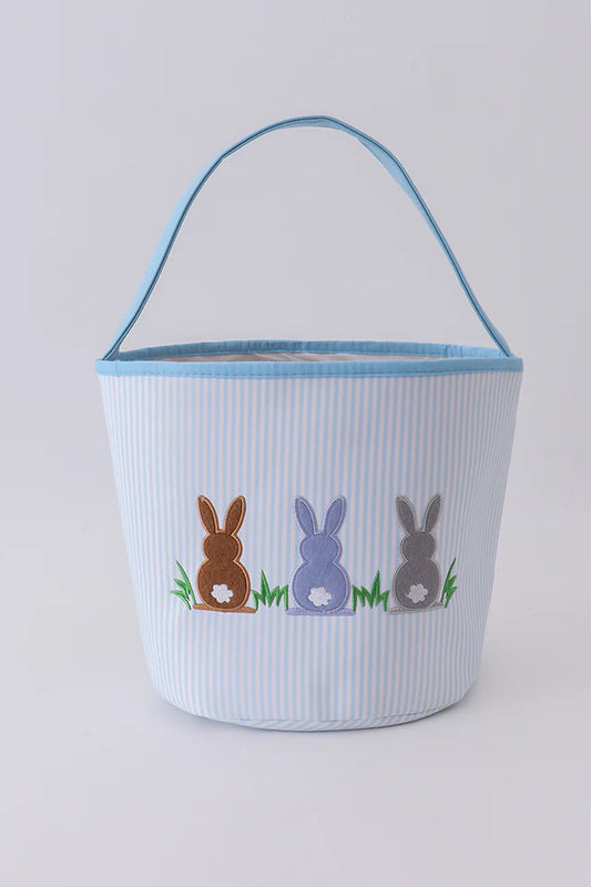 Blue stripe bunny basket (Arrival est: 2/20/26)