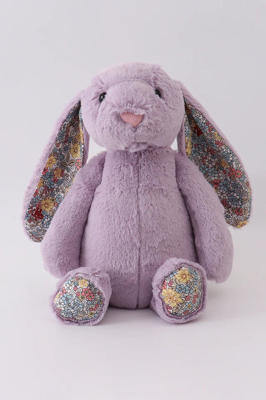 Purple Floral Plush Bunny