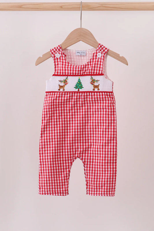 Christmas Tree Reindeer smocked jonjon