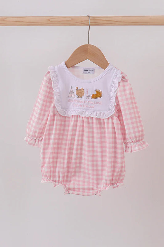 Give Thanks to the Lord Girl Romper