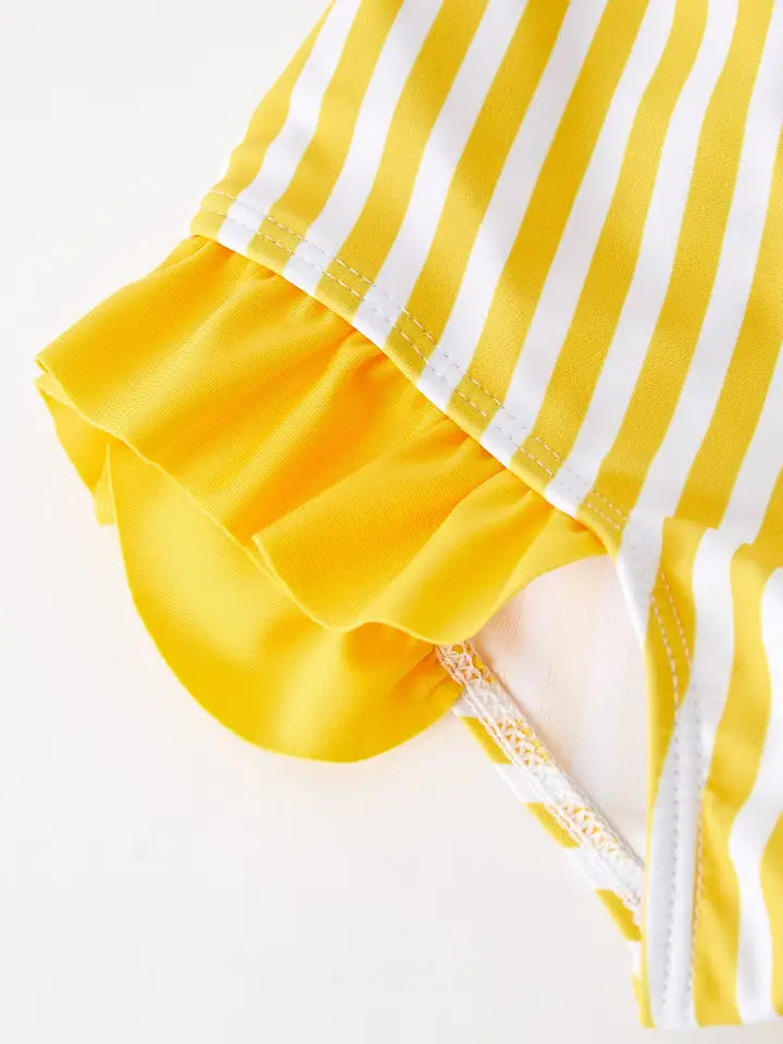 Sunshine & Stripes Sunflower Swimsuit